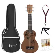 IRIN 21inch Sapele Ukulele Hollow Carved Butterfly Leaves Rosewood Fingerboard Bridge Pad Small Guitar Musical Instrument