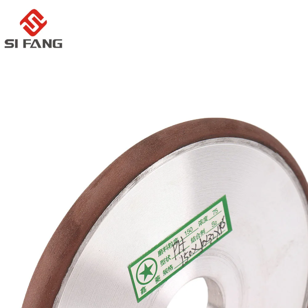 150mm Diamond Grinding Wheel 150mm Circular edge diamond Disc grinding wheel for Metal Tungsten Steel Milling Cutter Tool R1 R1.5 R2 R3 R4 R5