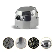 ^#Cheap 13Pin Metal Trailer Socket Aluminium Alloy 13 Way Lights Connectors Electrics Adapter For Car RV Caravan U1JF ^#Cheap 13Pin Metal Trailer Socket Aluminium Alloy 13 Way Lights Connectors Electrics Adapter For Car RV Caravan U1JF