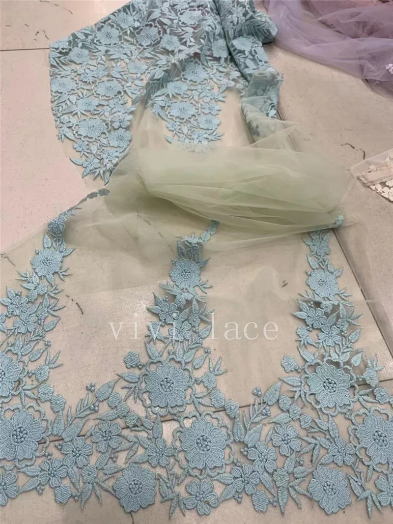 

5Yards ZH02# Good Quality 3D Haute Couture Embroidery Soft Tulle Fabric For Occasion/ Sawing Bridal Dress/ Fashion Show