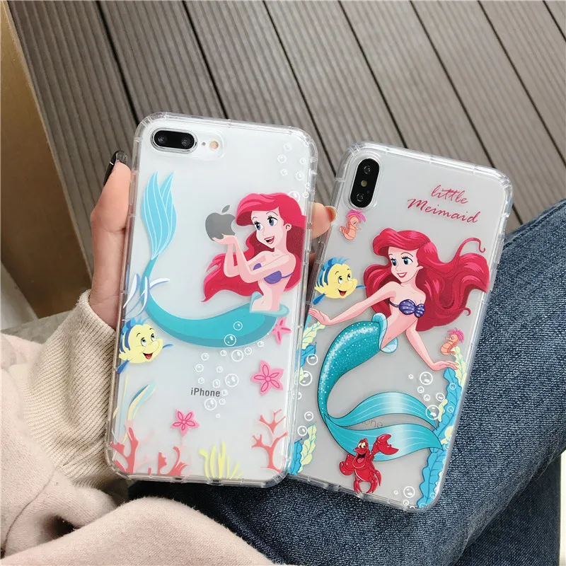 Милый мультяшный Прозрачный чехол для iPhone 11 Pro X XS Max XR 8 7 6 6s Plus из мягкого ТПУ с