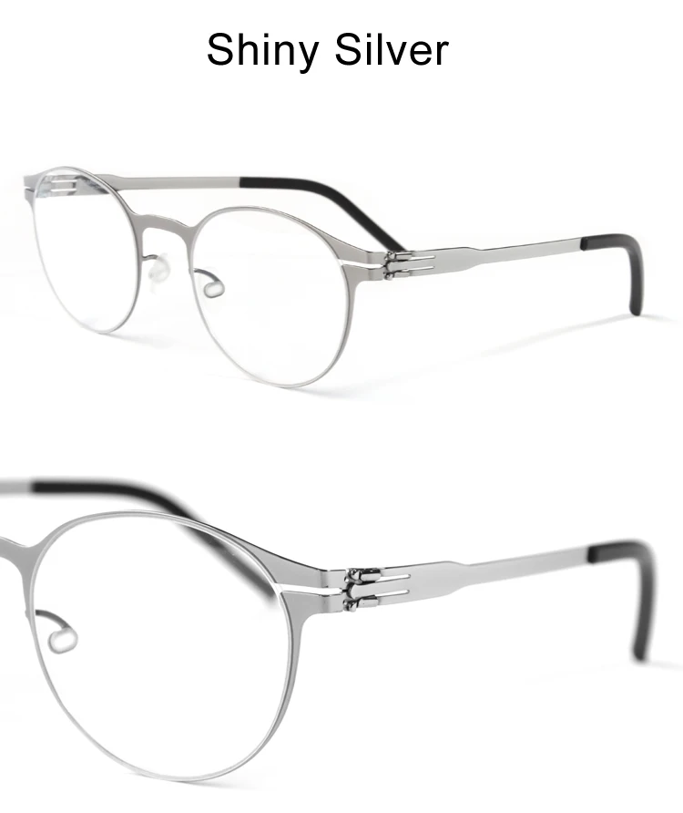 Высокое качество Сверхлегкий супер тонкий очки для женщин Винтаж Круглый рецепт Оптический для мужчин Германия дизайн без винтов