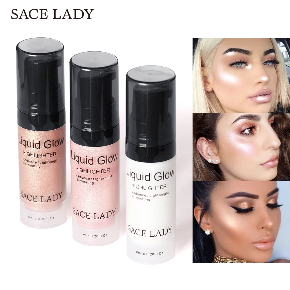 SACE LADY крем-Хайлайтер для лица жидкий осветитель макияж мерцающий набор для макияжа Жидкий блеск для лица брендовая косметика