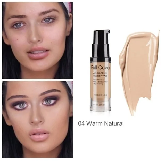 Foundation Full Coverage 24HR Matte Oil Control Concealer Make Up Foundation Waterproof Portable Base Makeup 04