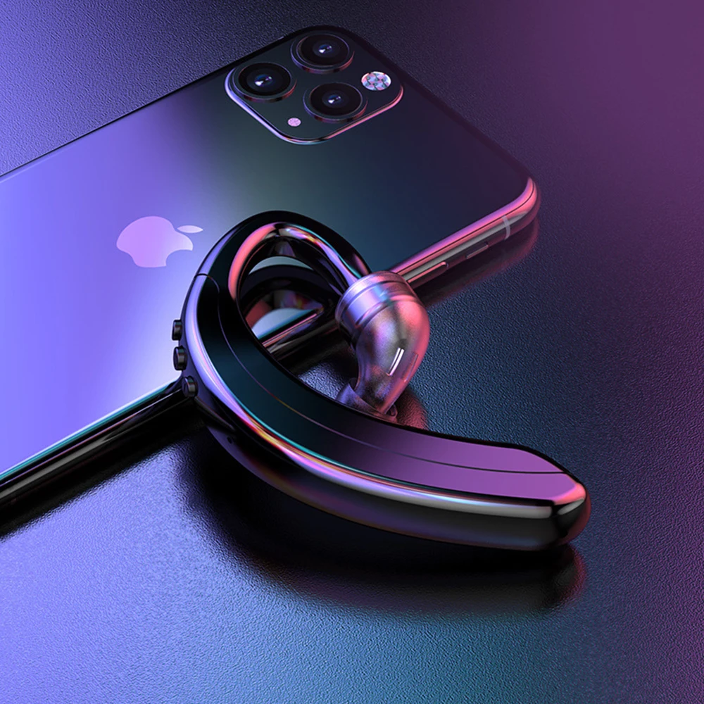 Wireless Bluetooth 5.0 Earphones Stereo Ear Hook Sports Headset Handsfree With Microphone Business Driving Headphones