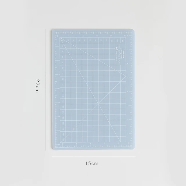 Kawaii creative art pen knife cutting board set small fresh paper cutting pen knife diy hand account tool supplies set Sky blue A5 (pad)