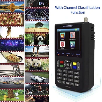 

iBRAVEBOX V9 Finder HD Satellite Finder DVB S2 Digital H.265 Full 1080P FTA 3.5" LCD Built-in 3000mAh Battery Sat Finder Meter