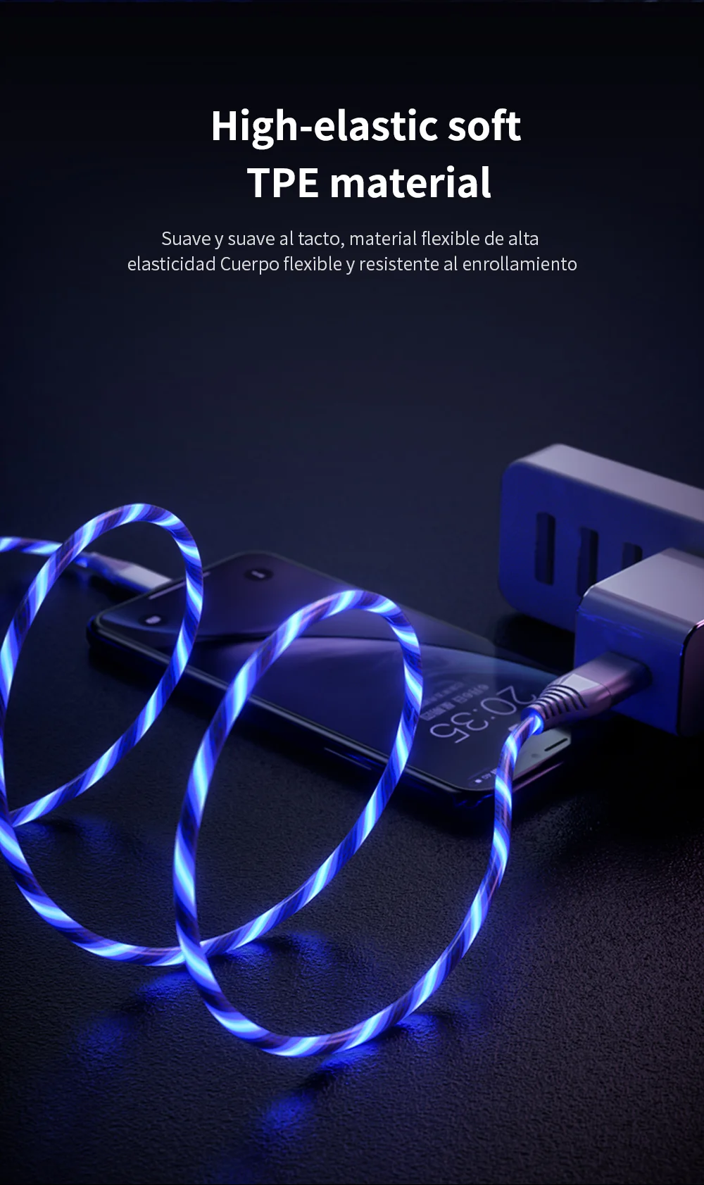 Meide 2 м осветительный светильник LEB USB кабель для быстрой зарядки типа C/Micro/Apple для samsung XiaoMi HUIWEI OPPO LG iphone11