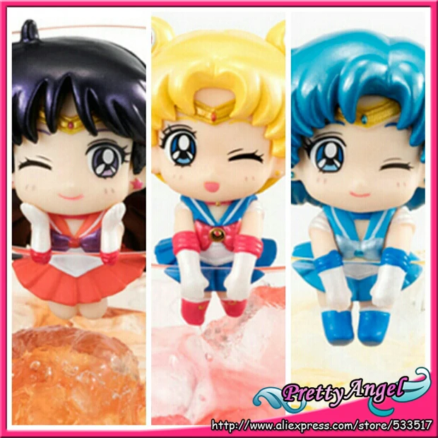 

PrettyAngel - Genuine Megahouse Ochatomo Series Pretty Guardian Sailor Moon Limited Set Sailor Moon Mercury Mars 3 PCS