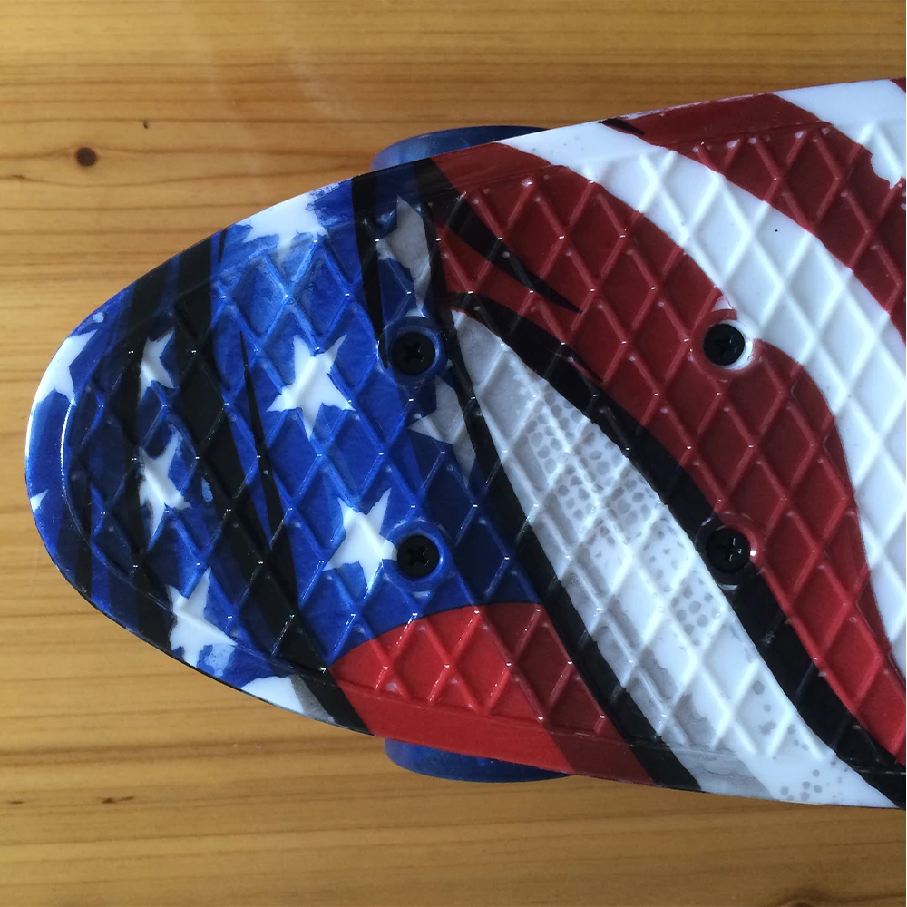 Мини круизер доска Пластиковый Скейтборд Пенни Доска графическая печать 2" X 6" Ретро лонгборд скейт длинная доска флаг США