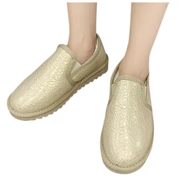 

Velvet Boots Women Short Tube Cotton Bread Shoe Warm Plush Booties Autumn Winter Boots For Women