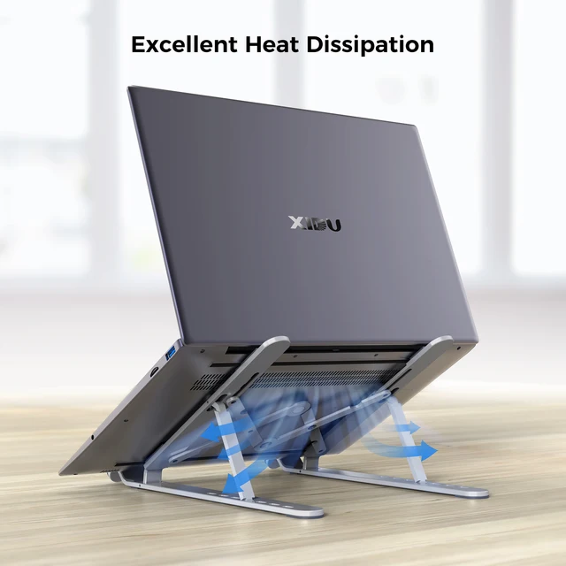 XIDU Laptop Stand For Desk Aluminium Alloy Notebook Stand Laptop Computer Accessories Foldable Support Notebook Monitor Holder 3