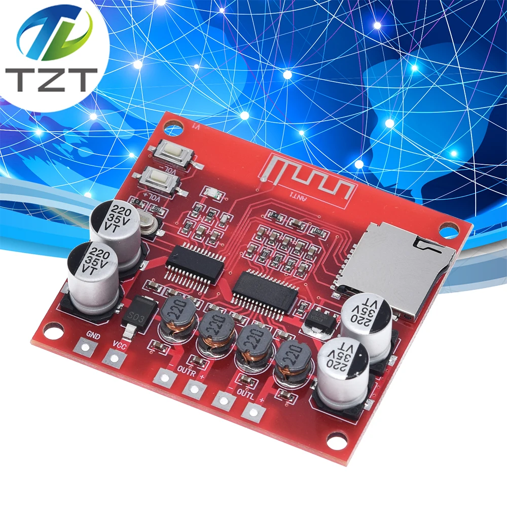 XH-A233 15W X 2 Bluetooth 4 плата цифрового усилителя мощности стерео TF карта