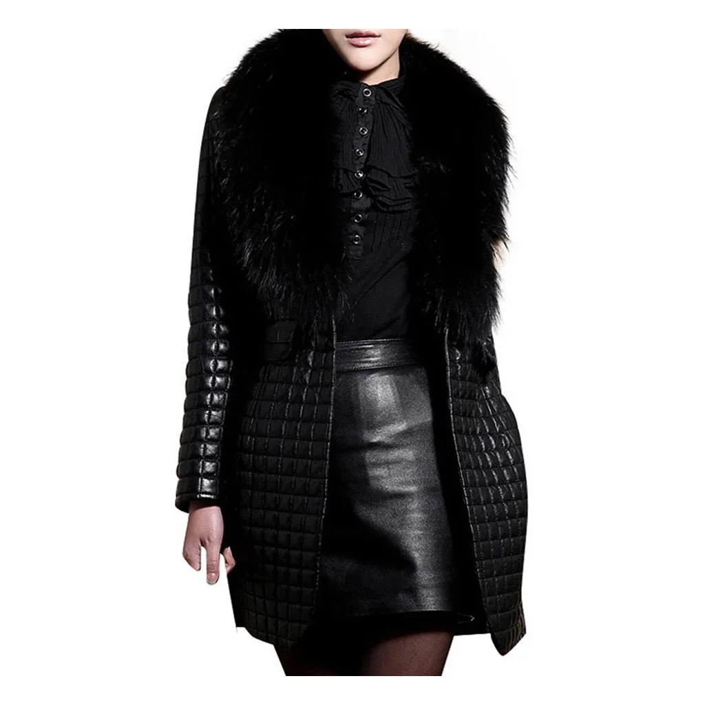 Женская верхняя одежда, пальто, куртки, искусственная кожа, мех, длинный рукав, пальто, куртка, верхняя одежда, модное женское зимнее теплое длинное пальто 840