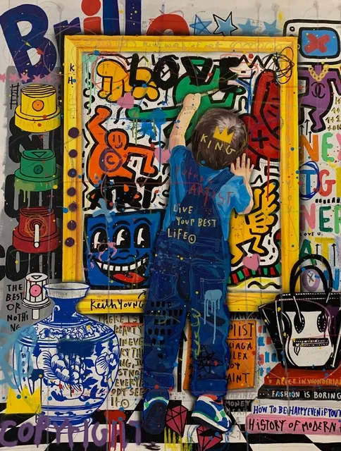 Modern Canvas Poster Painting Street Art Pictures Graffiti Art Painitngs on The Wall Art Posters and Prints Home Decoration IKU44-4