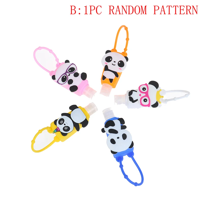 Panda Силиконовый миниатюрный антисептик для рук с изображением совы/панды/рождественского стиля, одноразовый не чистый съемный чехол, переносной безопасный гель для путешествий - Цвет: Panda