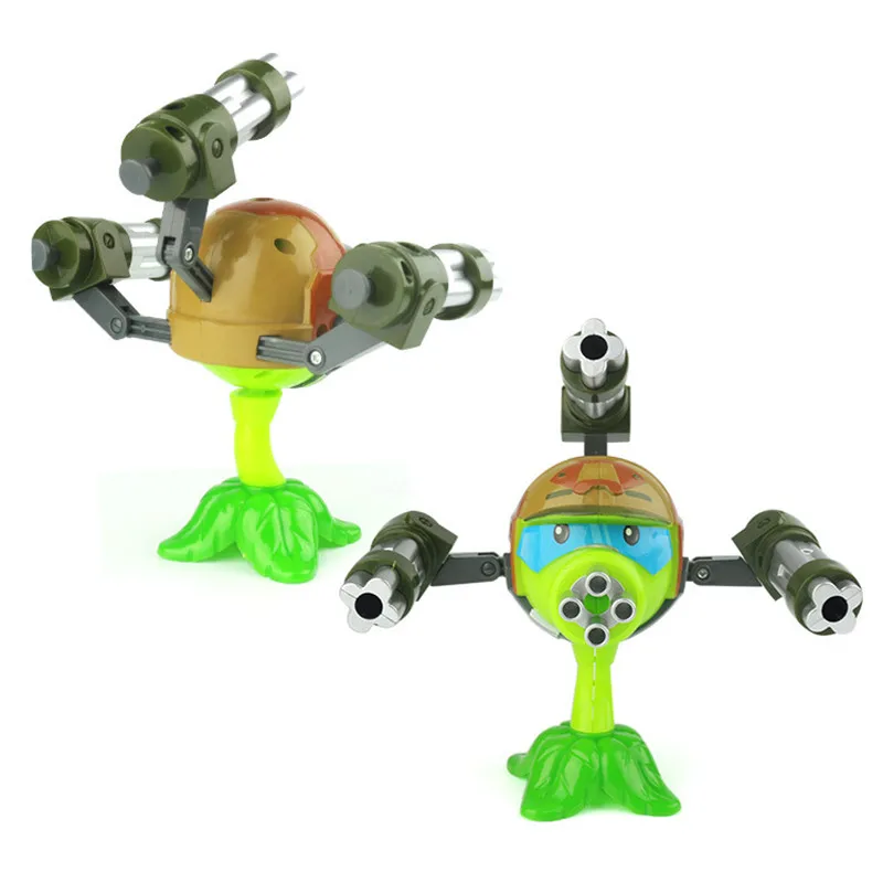 1 шт. интересные растения против зомби Аниме Фигурка модель игрушки 15 см Gatling Pea
