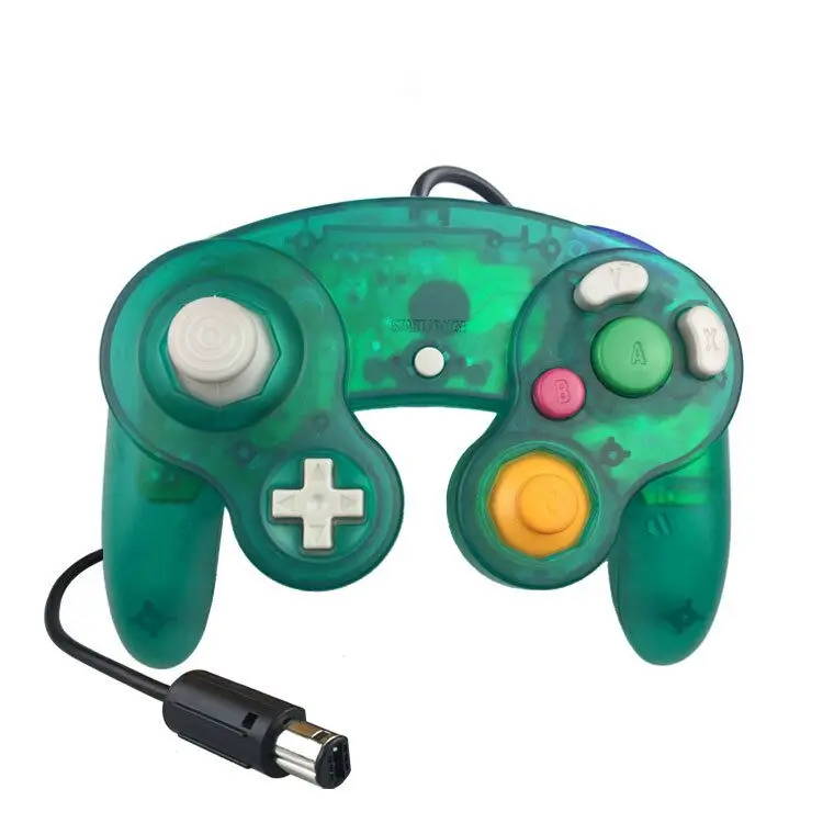 Подходит для nintendo GameCube пластиковая игра многоцветный чувствительный игровой контроллер wii профессиональная игровая Ручка Джойстик - Цвет: Dark green