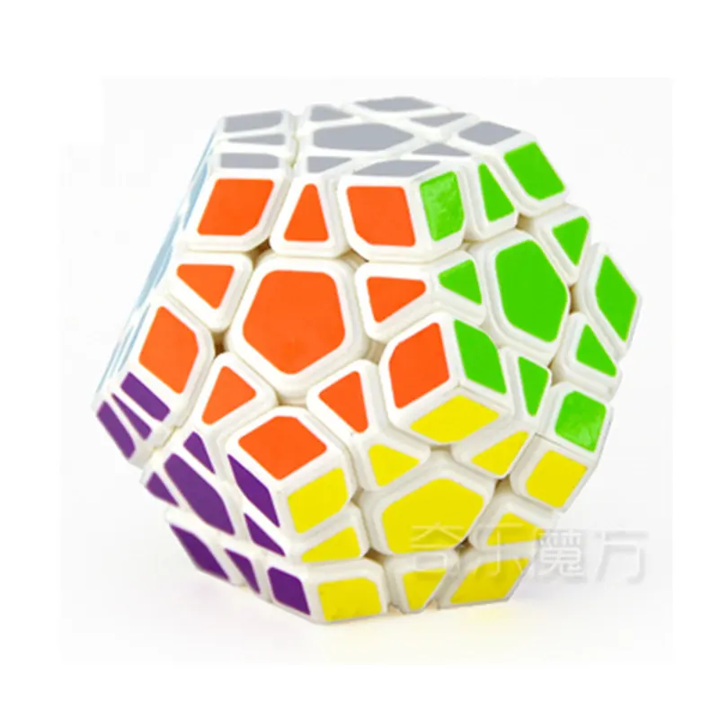 Пластиковый магический куб Megaminx, скоростные игрушки для детей, мини крученая игрушка, 12 сторонний кубик, новинка, Cubo Stress Cubo Magico, профессиональный пазл EE50MF - Цвет: White 1