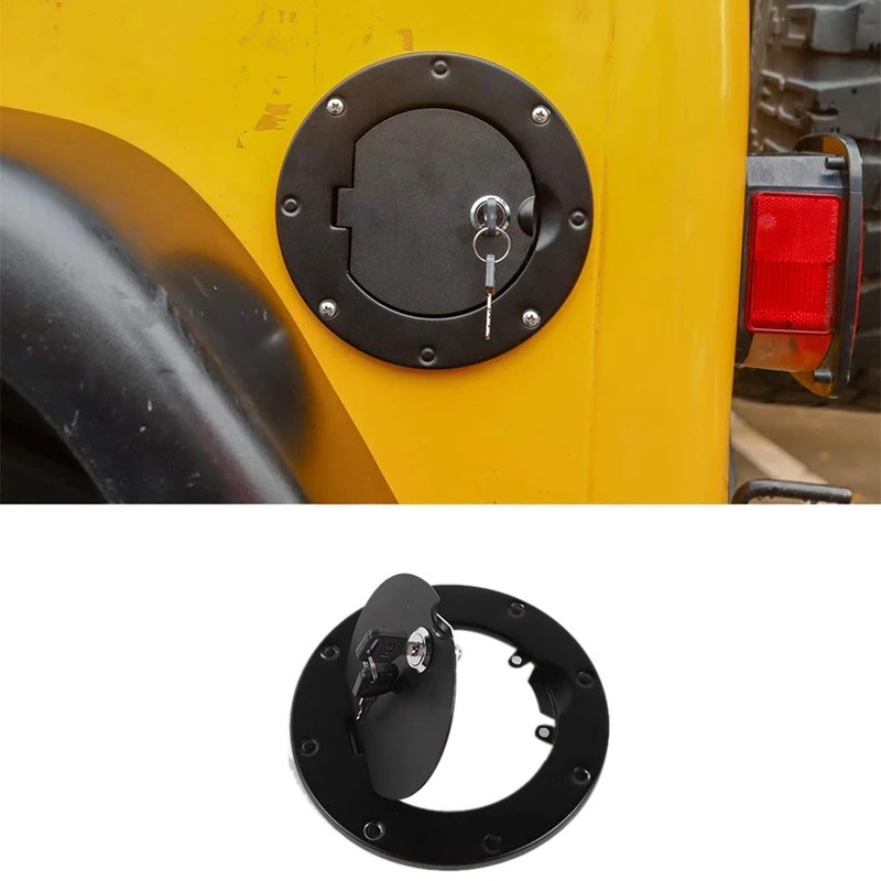 

Tank Covers for Jeep Wrangler TJ Car Oil Fuel Tank Cap with Key Lock Cover for 1997-2006 Jeep Wrangler TJ Car Accessories