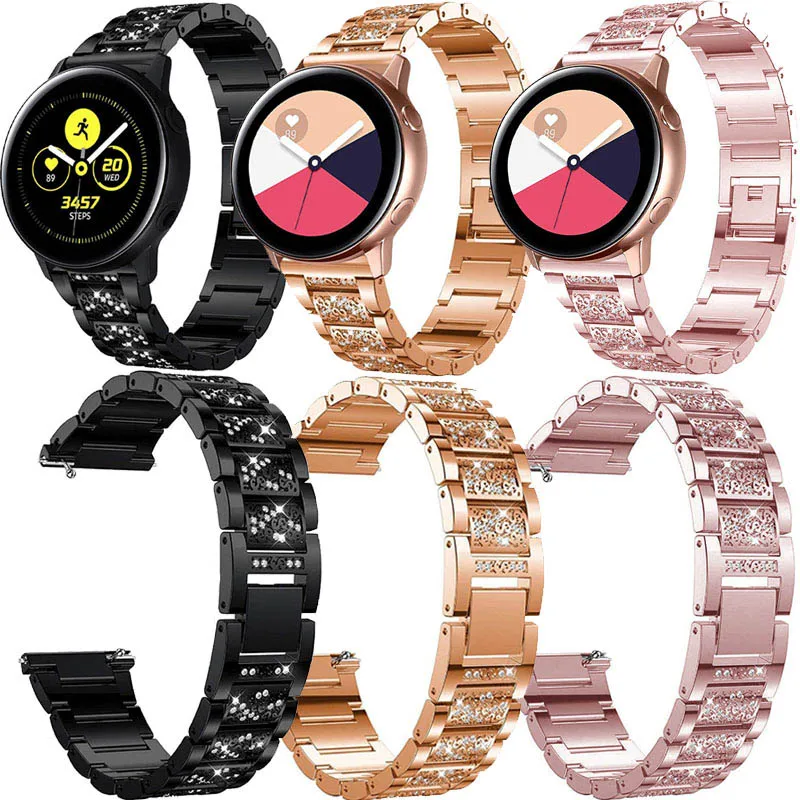 

Ремешок для часов Samsung Galaxy Watch 4/5/6 40 мм/44 мм, браслет из нержавеющей стали с бриллиантами