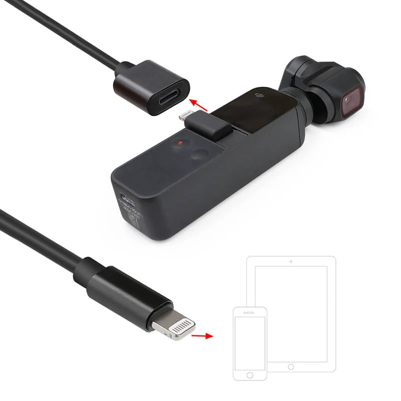 1 м OTG кабель гибкий удлинитель передачи данных адаптер iOS Micro-usb type-C стабилизатор подключен к телефону для DJI OSMO карманные аксессуары