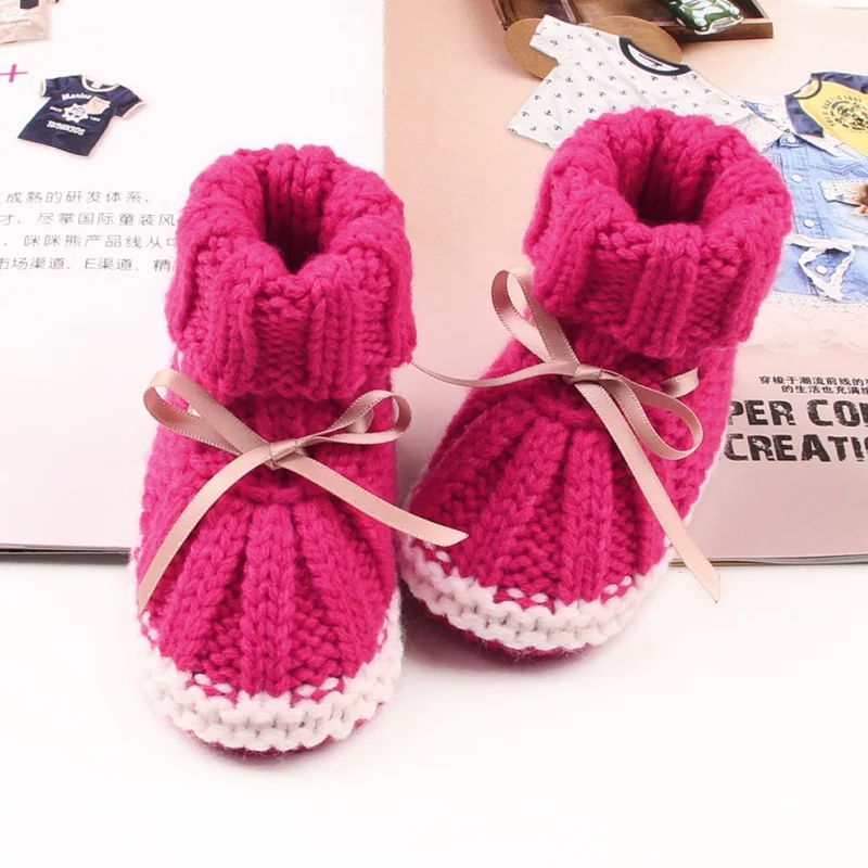 Baby First Walkers Autumn Winter Children Shoes Kids Newborn Toddler Warm Knitting Boots