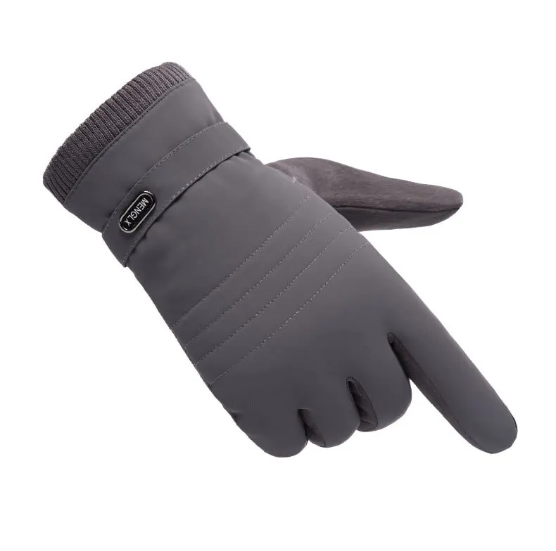 Осенние и зимние мужские перчатки в мужских теплых перчатках с подкладкой для сенсорного экрана плюс бархатные уличные варежки для холодной езды аксессуары для взрослых