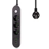 USB Smart Power Strip Socket UE Plug 3 salida 3 Puerto USB cargador-2 m/1,4 M potencia para el teléfono Cámara ► Foto 3/6