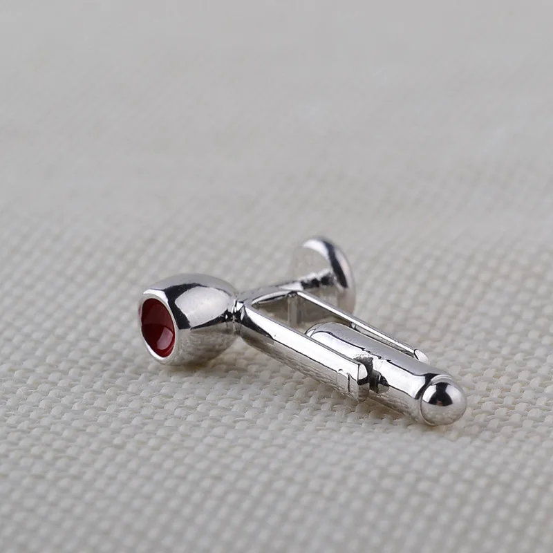 

European And American-Style High-End Alloy Oil Drop French Asymmetrical Red Wine Bottle Glass Cufflinks Men's Cool Suit Shirt xi