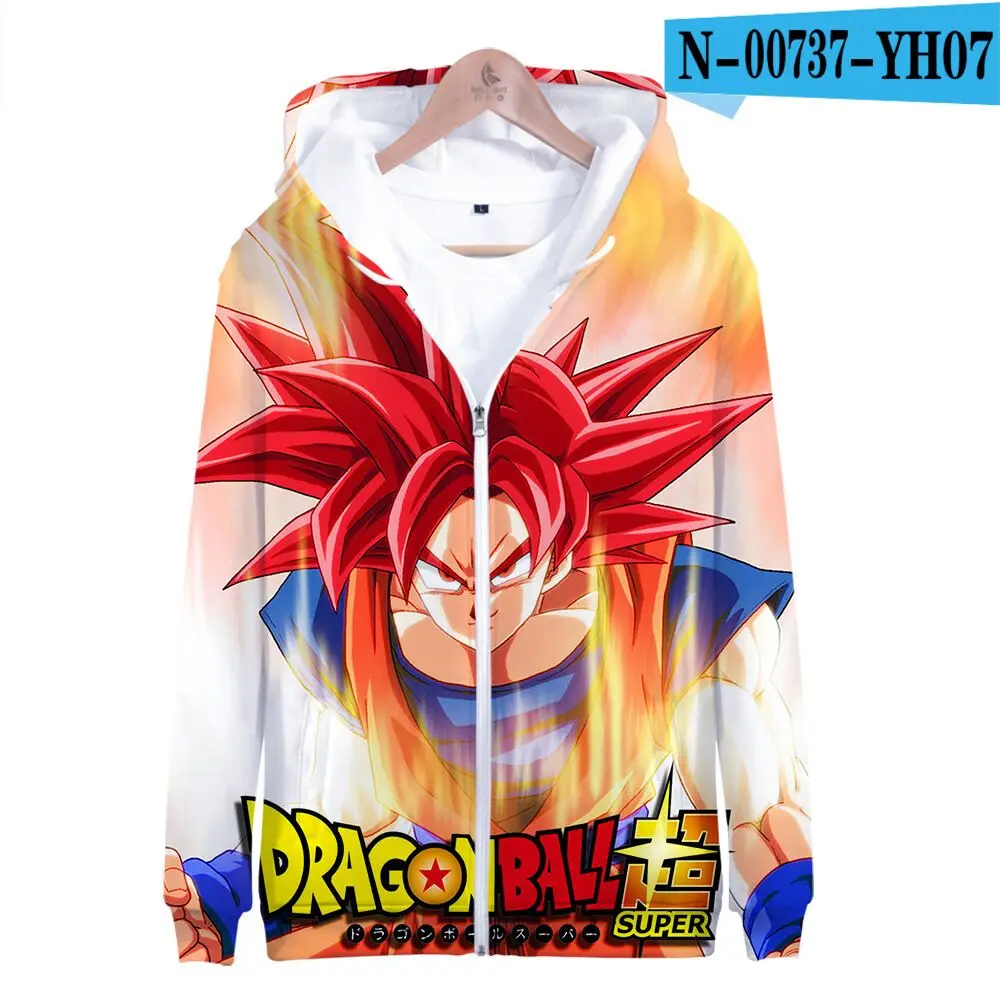 boys Dragon Ball Zipper jacket For Men Hot Sale Thick Hoodie Print Dragon Ball Fashion Streetwear Fitness kid's Sportswear Hoody - Цвет: color at picture
