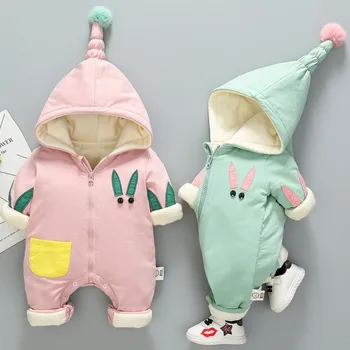 

Baby Girl Romper Jumpsuit Playsuit Dresses Infant Boys and Girls Thicken Long Sleeve One Piece children's winter down jackets A2