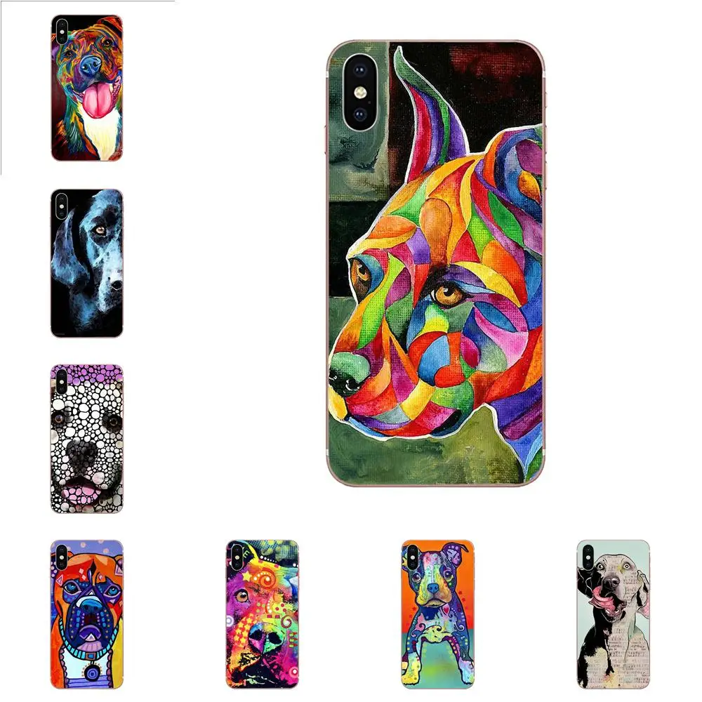 2019 красочный щенок Pitbull Gog для Samsung Galaxy Note 8 9 10 Pro S4 S5 S6 S7 S8 S9 S10 S11 S11E S20 Edge Plus Ultra |
