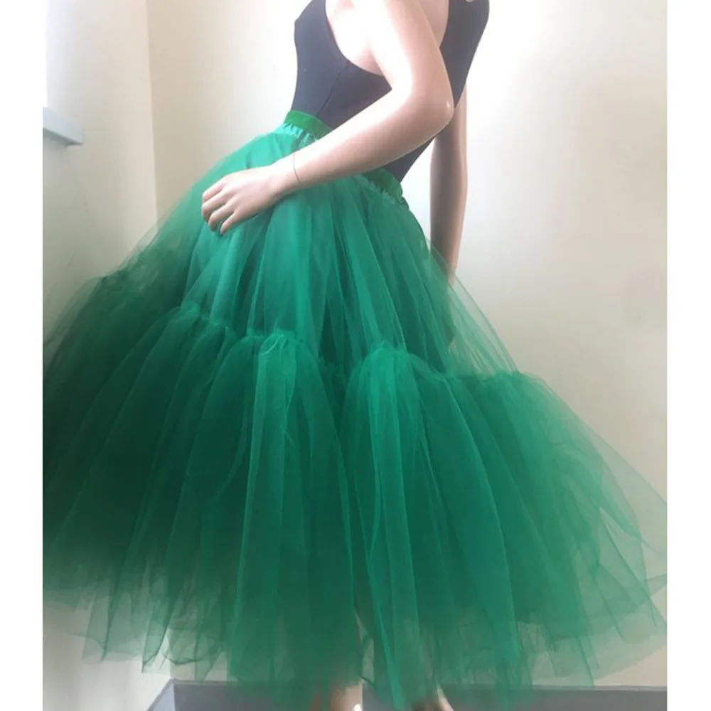 Gonne Tutu Gonfie Verdi Per Damigella D'onore Per Feste Pretty Ruffles Mix Gonna In Tulle Di
