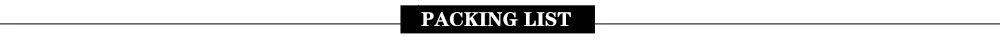 packing list