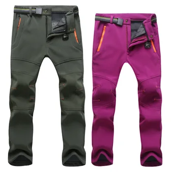 

Outdoor Men Women Fleece Soft shell Waterproof Windproof Trouser Men Women Sports Climbing Cycling Skateboarding Pants JSZ11