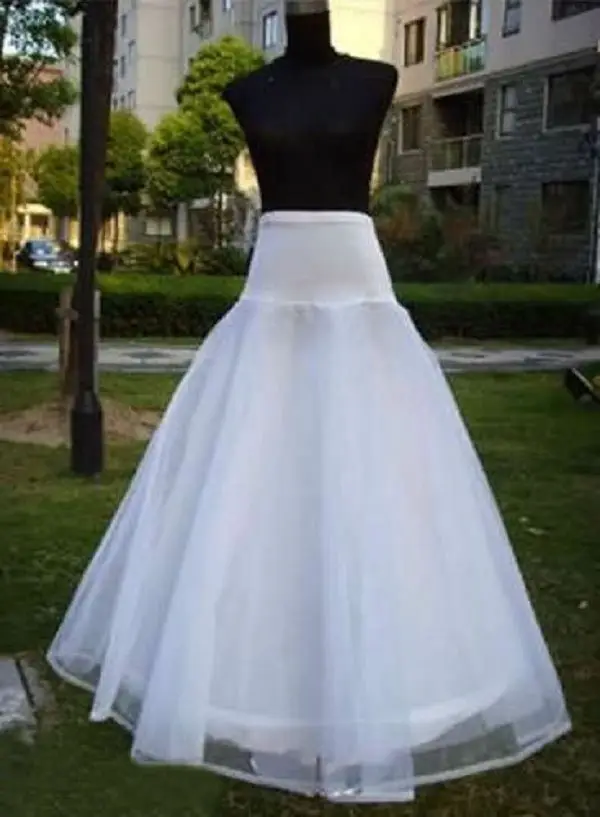 

White Wedding Bridal 1 Hoop A-Line Petticoat Bride