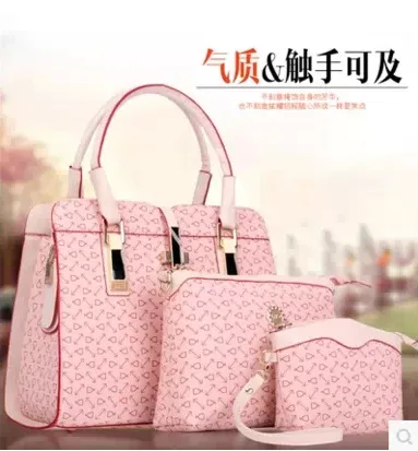 

2019 Spring-Style Printed WOMEN'S Bag Different Size Bags Three-piece Set Shoulder Bag Large Bag Handbag Special Offer