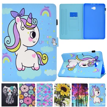 

Tablet Cover Case For Samsung Tab A6 2016 Cartoon Leather Coque For Samsung Galaxy Tab A 6 2016 A6 10.1 SM-T580 T585 Cover Cases