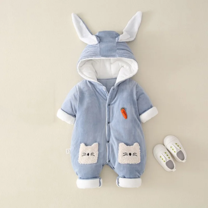 COOTELILI Panda  Infant Clothing Winter Baby Girls Clothes  Boys Rompers Warm New Born Baby Clothes Snow Jumpsuit Baby Coat (1)