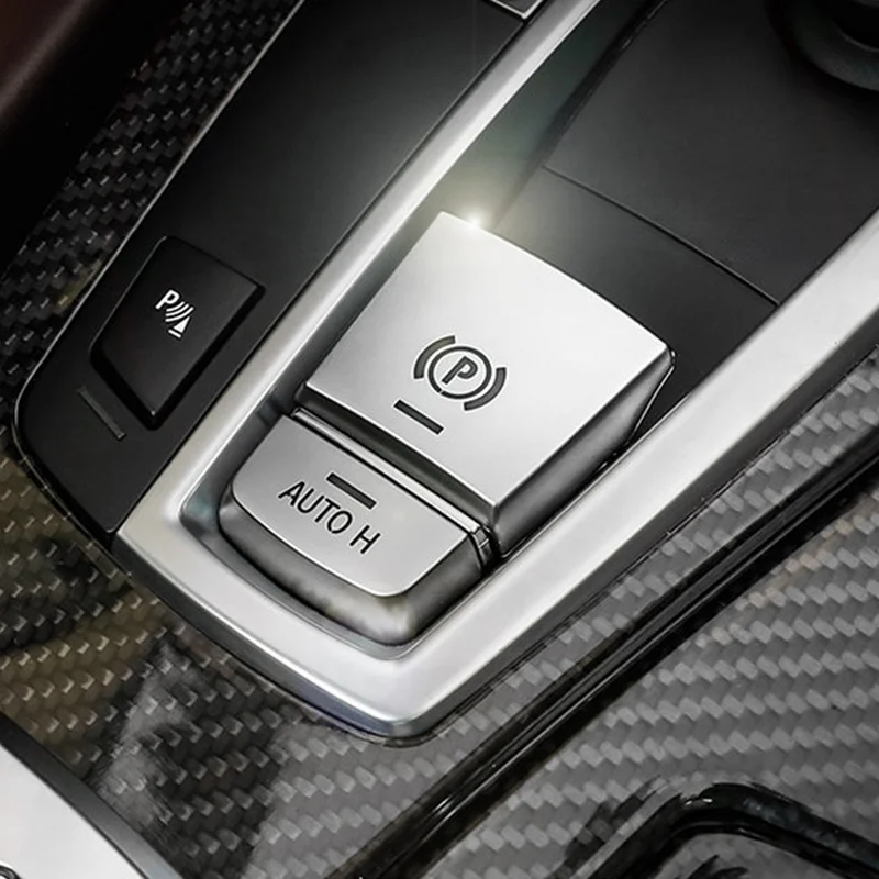 

SBTMY Car Styling PARKING BRAKE SWITCH P Button COVER ABS Chrome For BMW F10 F07 F01 X3 F25 X4 F26 F11 F06 X5 F15 X6 F16