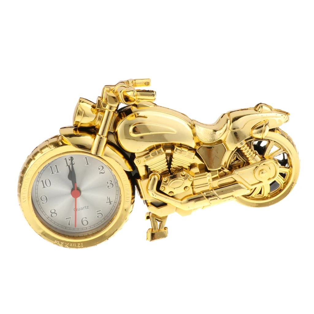 Retro Motorcycle Clock Art Model Motorbike Figure Craft Home Decor Hobby Toy