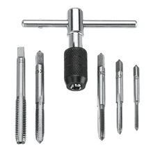

6PCS/Set Tap Drill Wrench Tapping Threading Tool M3-M8 Screwdriver Tap Holder Hand Tool Thread Metric Plug Tap Screw Taps
