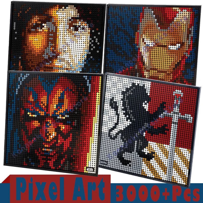 Новый конструктор MOC WAR пиксельный арт Железный ПЛК мозаика живопись детские