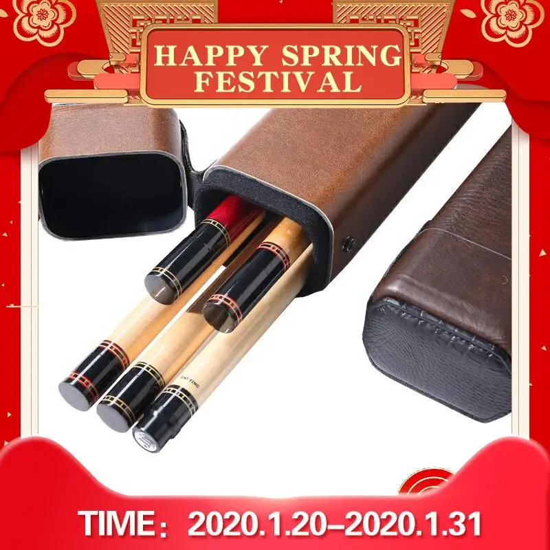 

Durable Billiard Pool Cue Case 5 Holes PU Cue Case 1/2 Split Billar Case Handmade Professional Cue Case Billiards Accessories