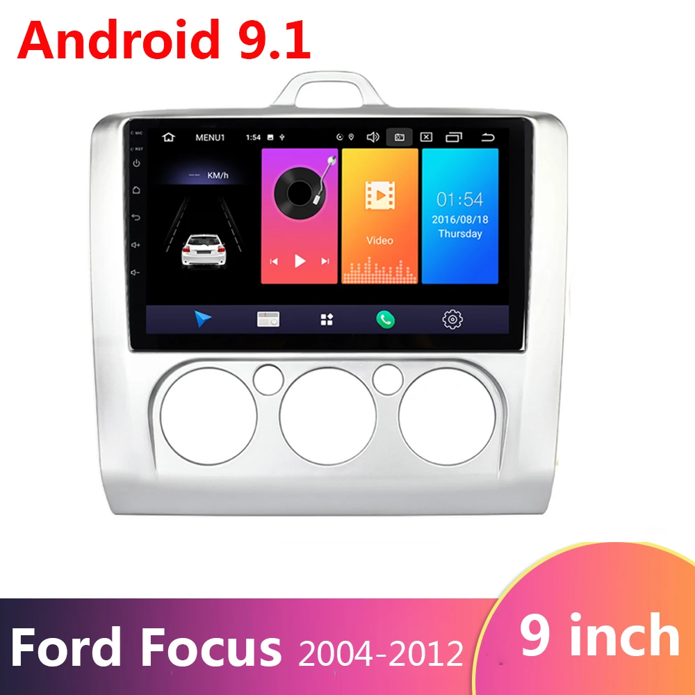Автомагнитола 2 Din мультимедийный видеоплеер 9 дюймов на Android 0 для Ford Focus 2004 2011 Wi Fi BT
