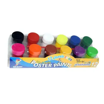 

20ml 12 Vibrant Colors Washable Gouache Paint for Kids School Finger Paint