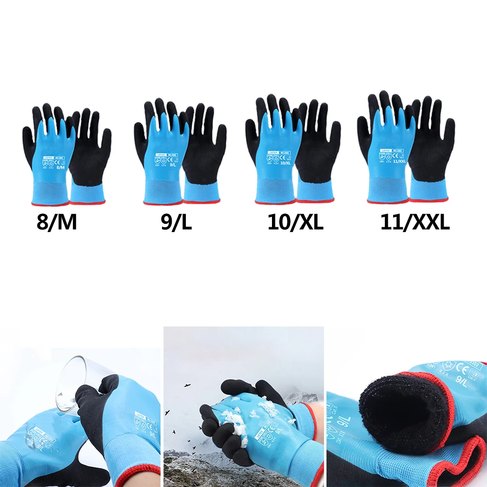 

Latex + Nylon Coldproof Protection Gloves Wear-resistant And Non-slip Waterproof Grip Gardening Work Gloves