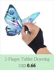 2 пальца планшет для рисования анти-перчатки для сенсорного экрана для iPad Pro 9,7 10,5 12,9 дюймов карандаш Sep-27A
