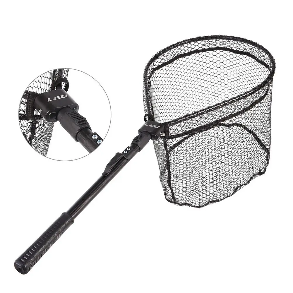 

81cm Retractable Fishing Net Telescoping Foldable Landing Net Pole Folding Landing Net For Fly Fishing Nets Tool